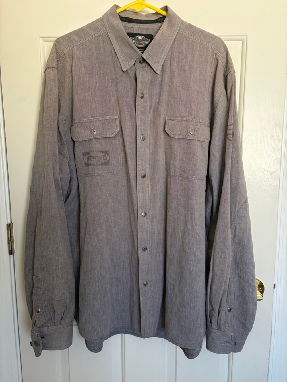 Harley-Davidson Gray Logo Back Long-Sleeve Shirt